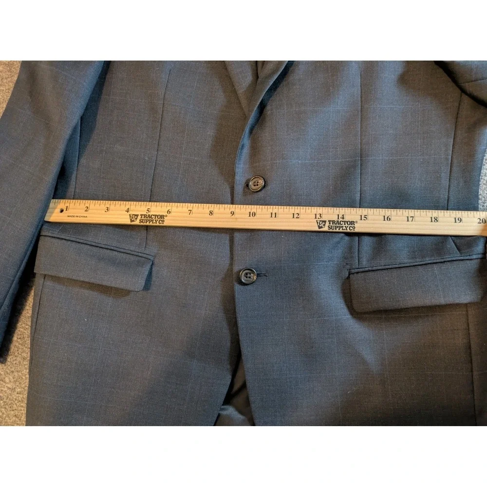 Lauren Ralph Lauren Blazer Men‎ Green Label Wool 40R Charcoal Gray Plaid